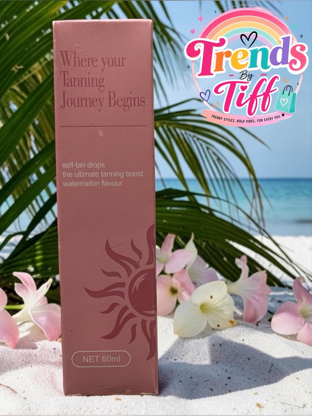 Watermelon Self-Tan Drops — Pink Hydrating Tanning Boost